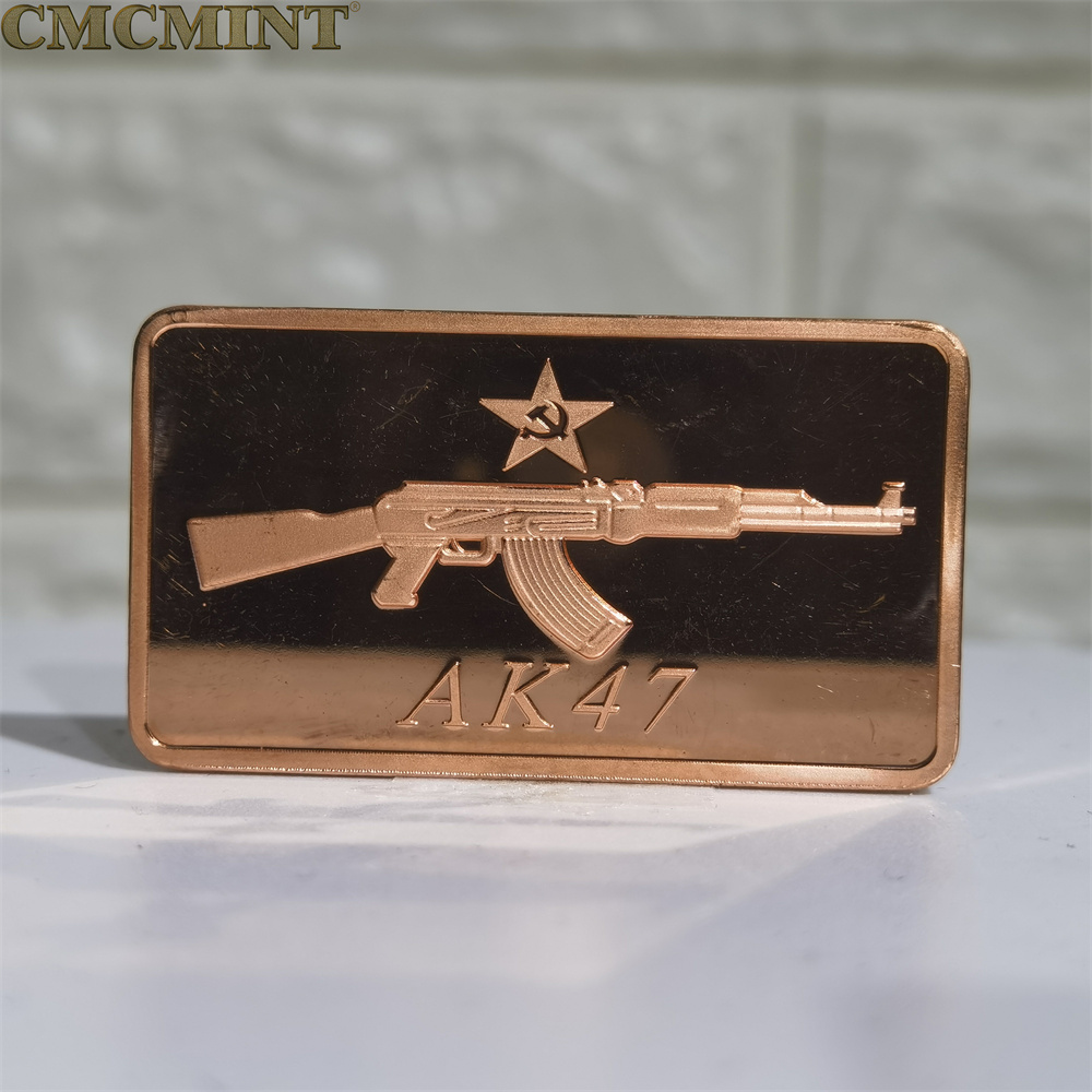 1 oz 999 Fine Copper AK-47 Gun Bar